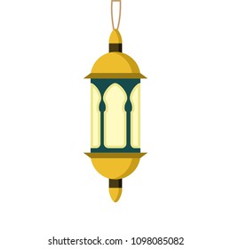 Ornament Hanging Golden Lantern Illustration Design