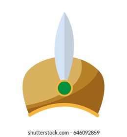 ornament hat of wise king decoration feather jewel