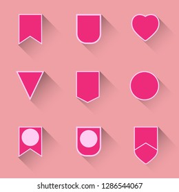 Ornament heart with flat style for Happy Valentine's Day Love romantic messages with hearts.