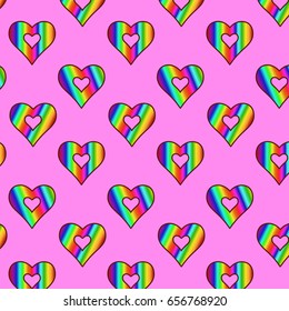 Ornament with hearts, vector illustration