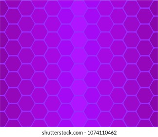 Ornament with honeycomb.Simple geometric pattern.Rounded corner.Bright orange color.Gradient.The ultraviolet spectrum.Abstract composition. Minimalism. Vector image.Design.