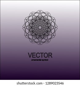 Ornament icon. Collection. Symbol & icon vector template. Graphic ornament. Vector pattern. Abstract geometric frame. Circles abstract background.