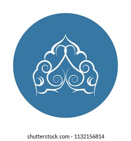 ornament icon. Element of ornaments icons for mobile concept and web apps. Badge style ornament icon can be used for web and mobile apps