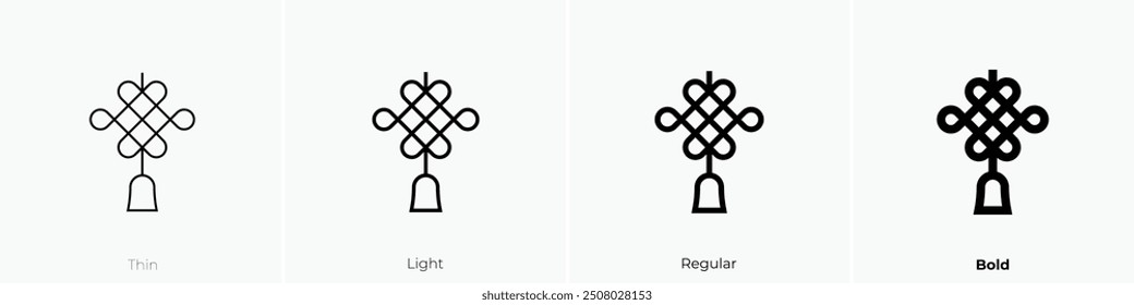 ornament icon. Thin, Light Regular And Bold style design isolated on white background