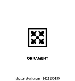 ornament icon vector. ornament sign on white background. ornament icon for web and app