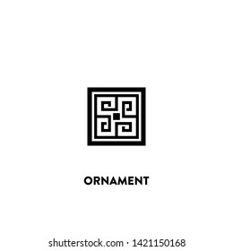 ornament icon vector. ornament sign on white background. ornament icon for web and app