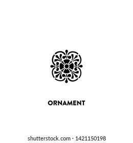ornament icon vector. ornament sign on white background. ornament icon for web and app