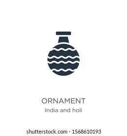 Ornament icon vector. Trendy flat ornament icon from india and holi collection isolated on white background. Vector illustration can be used for web and mobile graphic design, logo, eps10