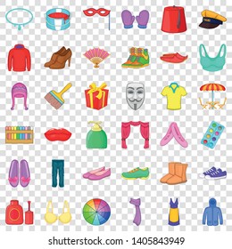 Ornament icons set. Cartoon style of 36 ornament vector icons for web for any design