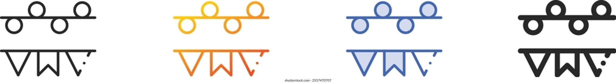 ornament icon.Thin Linear, Gradient, Blue Stroke and bold Style Design Isolated On White Background