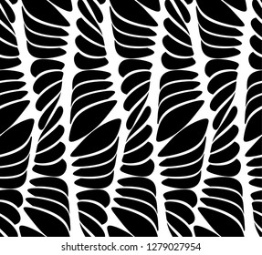 Ornament with illusion of movement and convexity of elements. Vector seamless pattern.