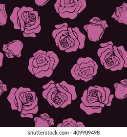 ornament illustration. floral pattern. seamless. pattern textiles, fashion print, seamless beautiful flower roses
