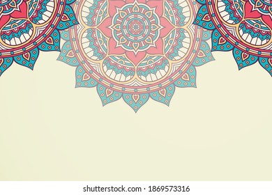 Ornament invitation card with mandala