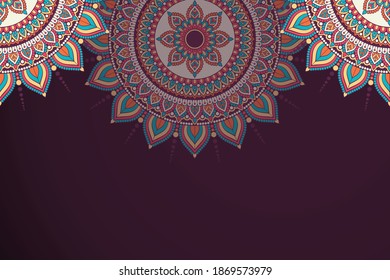Ornament invitation card with mandala