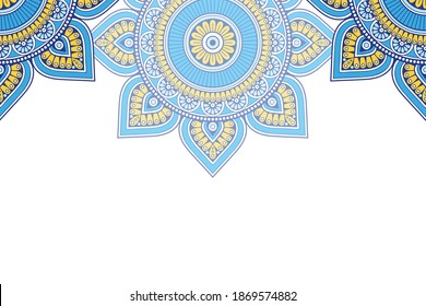 Ornament invitation card with mandala