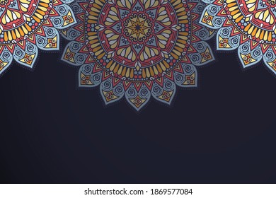 Ornament invitation card with mandala