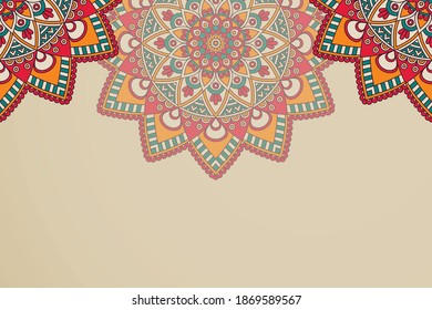 Ornament invitation card with mandala