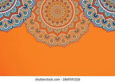 Ornament invitation card with mandala