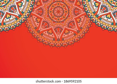 Ornament invitation card with mandala