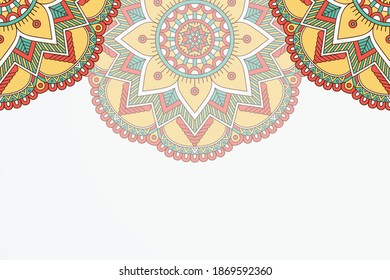 Ornament invitation card with mandala