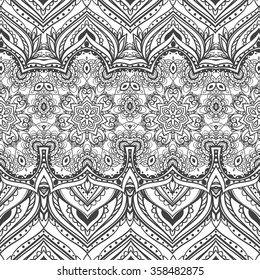 Ornament invitation card with mandala. Geometric circle element made in vector. Mandala for decoration holiday cards, background and sites. Kaleidoscope, medallion, yoga, India, Arabic
