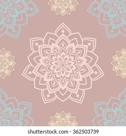 Ornament invitation card with mandala. Geometric circle element made in vector. Mandala for decoration holiday cards, background and sites. Kaleidoscope, medallion, yoga, India, arabic