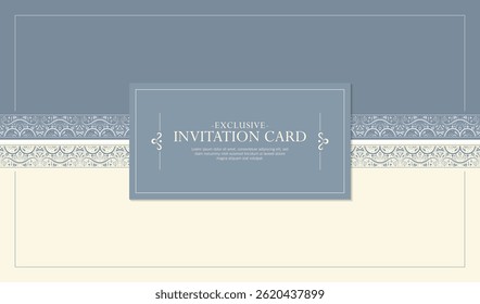Ornamento Invitación tarjeta de Vector de diseño de estilo vintage