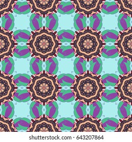 Ornament invitation card Vintage decorative elements on a white background. Tribal, Boho, Bohemian style. Vector colored Mandala.