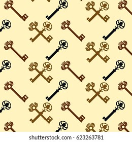 Ornament of keys, vector illustration