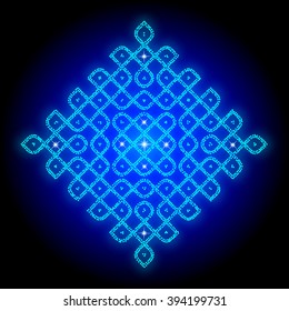 Ornament Kolam   - vector illustration 