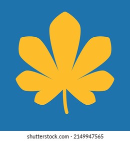 Ornament Kyiv chestnut. Ukrainian ornament blue yellow color theme. vector. The concept of peace in Ukraine. Illustration for design and web. Support Ukraine Illustration. No war. Stand with Ukraine.