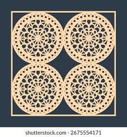 Design de corte a laser do ornamento com padrão de ornamento
