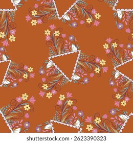 ornament leaf pattern seamless designs