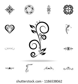 ornament with leaves icon. Ornaments icons universal set for web and mobile