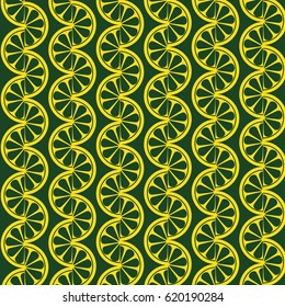 Ornament with lemon slices, vector illustration