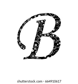 Ornament Letter B Vector Stock Vector (Royalty Free) 664910617