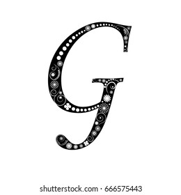ornament letter g vector