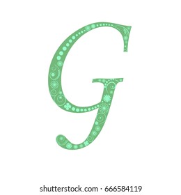 ornament letter g vector