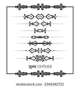 ornament line divider design collection
