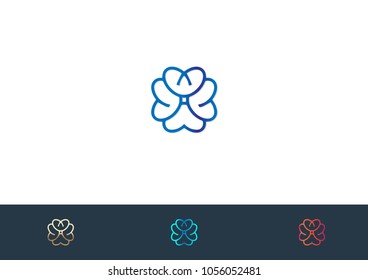 Ornament and Line icon vector illustration design Logo Template