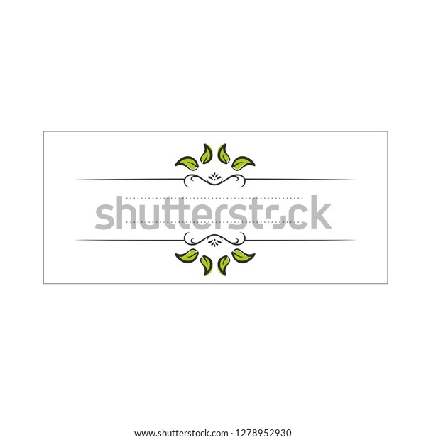 Ornament line with leaf.\
Decor