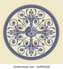 ornament with lion motif from the door of "Notre Dame"