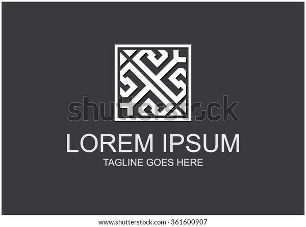 Ornament Logo Stock Vector (Royalty Free) 361600907