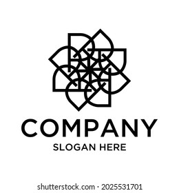 Gráfico vectorial del logotipo de ornamento, icono, símbolo, plantilla, logotipo