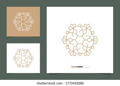 ornament logo design minimalist luxury premium