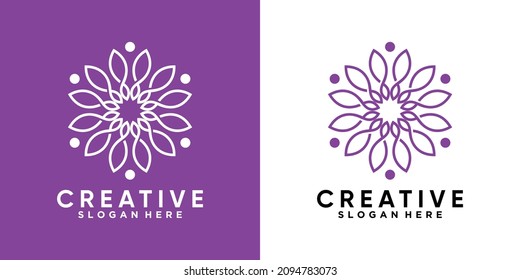 diseño de logotipo de adorno con estilo y concepto creativo
