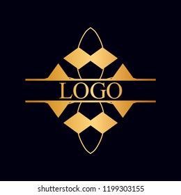 Ornament logo design template vector flourishes calligraphic decorations elegant royal lines