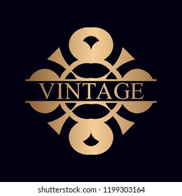 Ornament logo design template vector flourishes calligraphic decorations elegant royal lines
