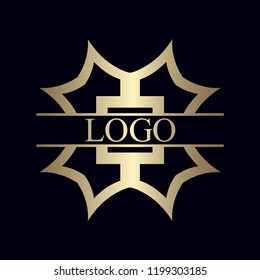 Ornament logo design template vector flourishes calligraphic decorations elegant royal lines