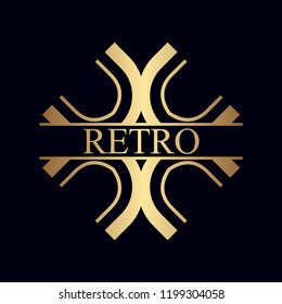 Ornament logo design template vector flourishes calligraphic decorations elegant royal lines